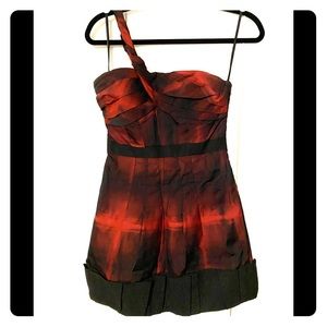 BCBG Max Azria One Shoulder Mini Dress